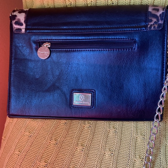 Cristian Lacroix leopard n black crossbody bag - Picture 2 of 6
